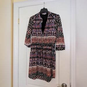 DR2 Vibrant Plaid and Abstract Dress Size Small